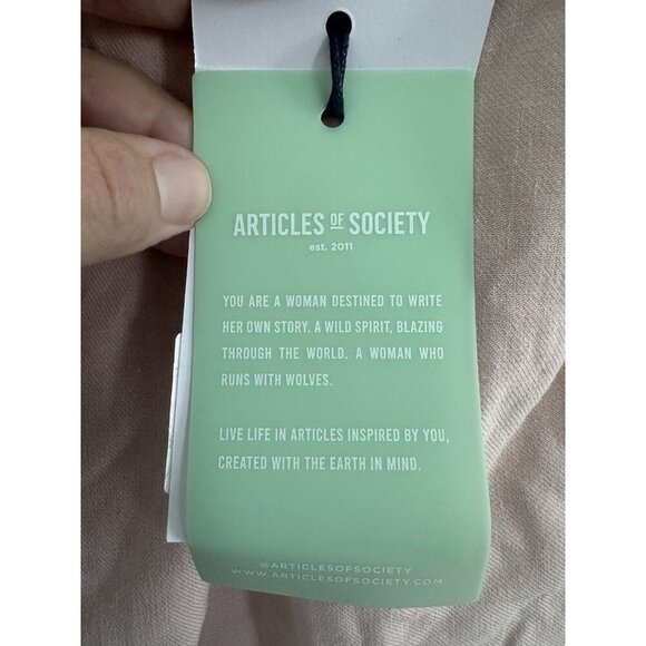 NWT Article of Society Kate Linen Tailored Shorts 2‎ / 26 Dusty Rose Beachy Y2K - Picture 5 of 12